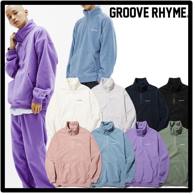 ☆人気☆【GROOVE RHYME】☆FLEECE HALF ZIP-U.P☆フリース☆ ☆関税込☆GROOVE RHYME☆FLEECE HALF ZIP-U.P☆フリース