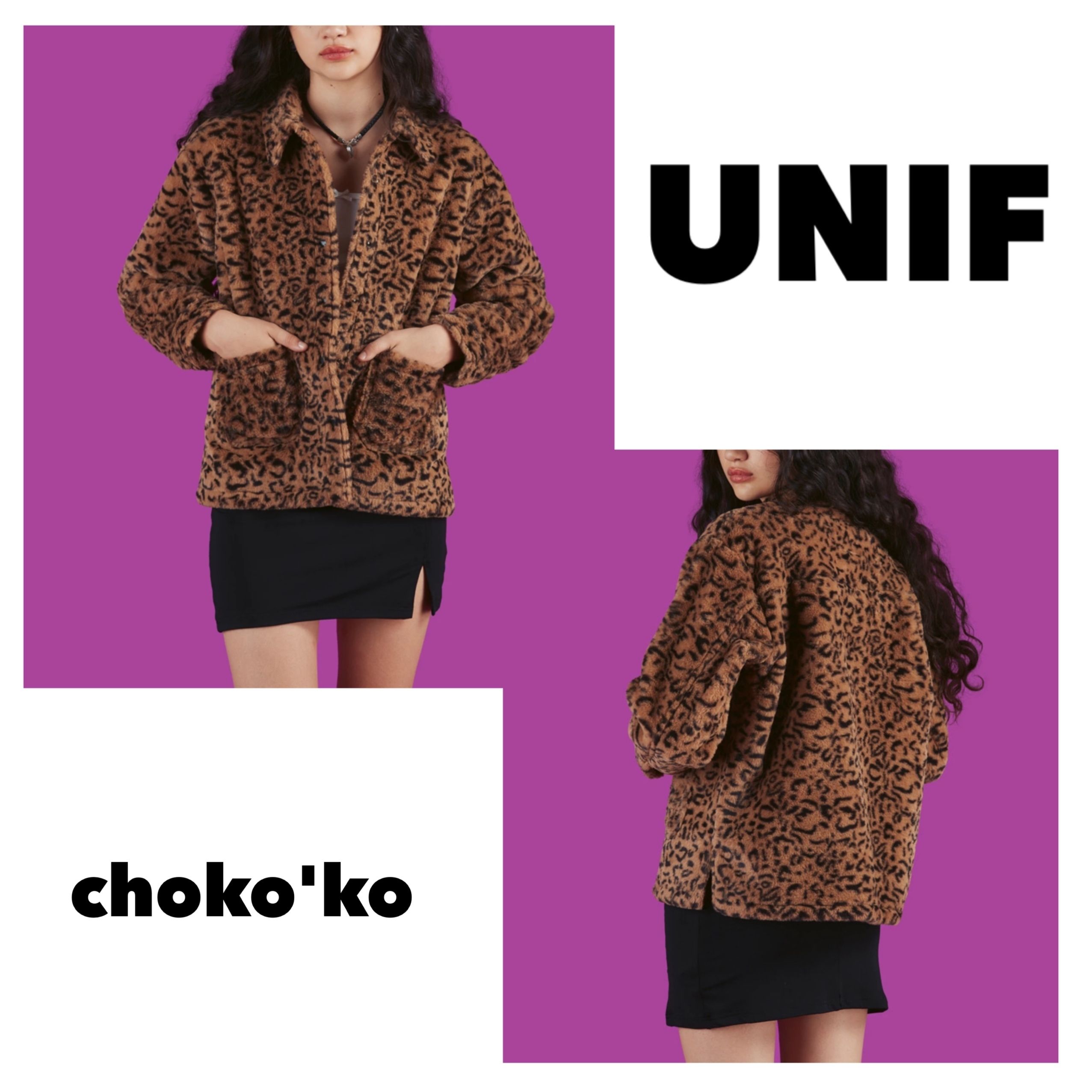 関送込【UNIF】DEBBIE ジャケット フェイクファー レオパード (UNIF 関送込【UNIF】DEBBIE ジャケット フェイクファー レオパード (UNIF