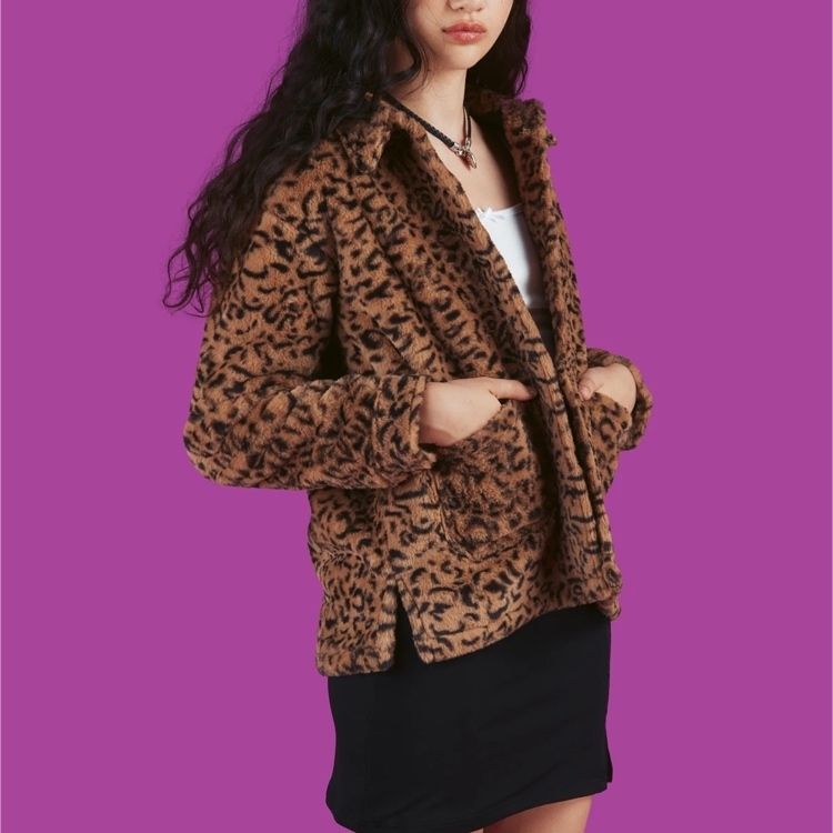 関送込【UNIF】DEBBIE ジャケット フェイクファー レオパード (UNIF 関送込【UNIF】DEBBIE ジャケット フェイクファー レオパード (UNIF