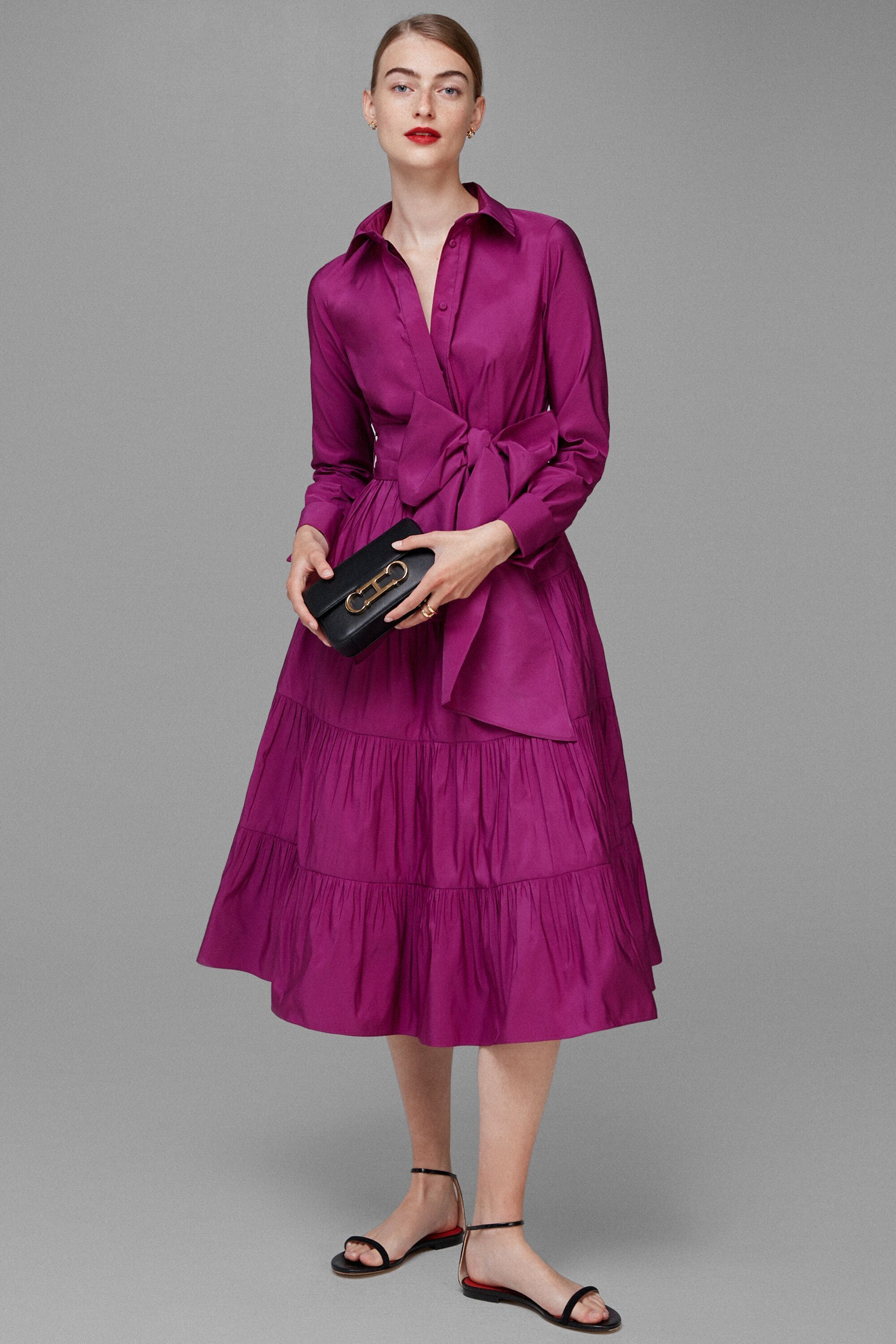 CH CAROLINA HERRERA】☆日本未入荷☆タフタシャツドレス (CH Carolina ...