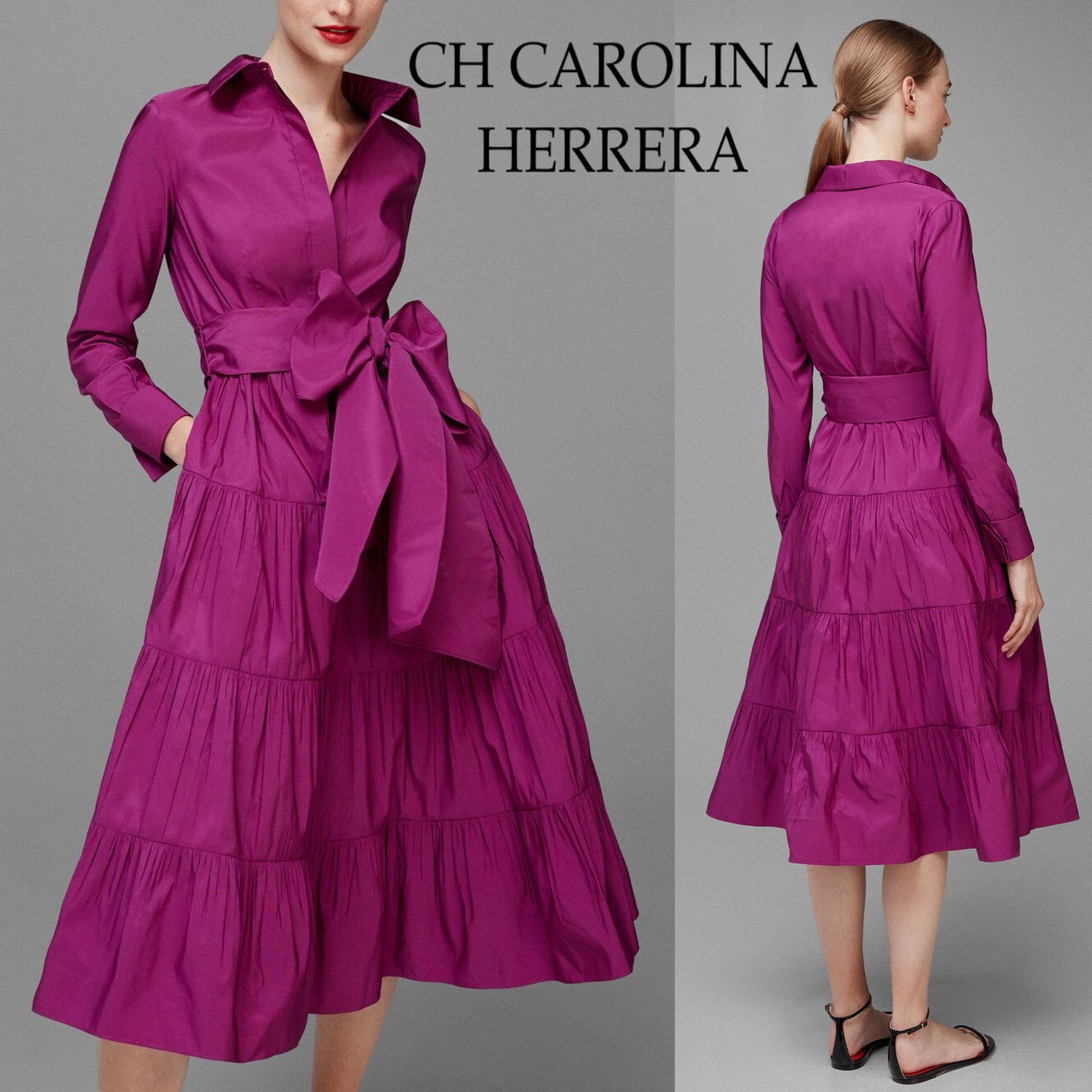 CH CAROLINA HERRERA】☆日本未入荷☆タフタシャツドレス (CH Carolina ...