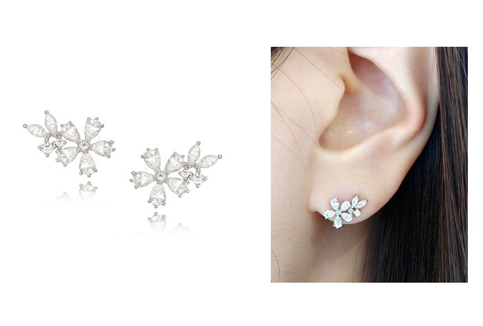 【STONEHENgE】シルバー素材 花の形のピアス K0732★日本未入荷 STONEHENgE】シルバー素材 花の形のピアス K0732☆日本未入荷