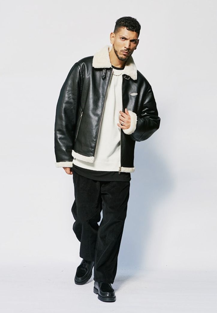 ☆関税込☆SAINTPAIN☆SP VEGAN LEATHER SHEARlING JACKE.T