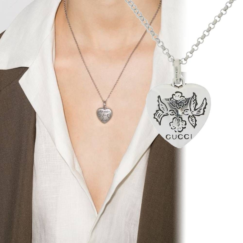 グッチ GUCCI ネックレス 455542 J8400 0701 BLIND FOR LOVE NECKLACE