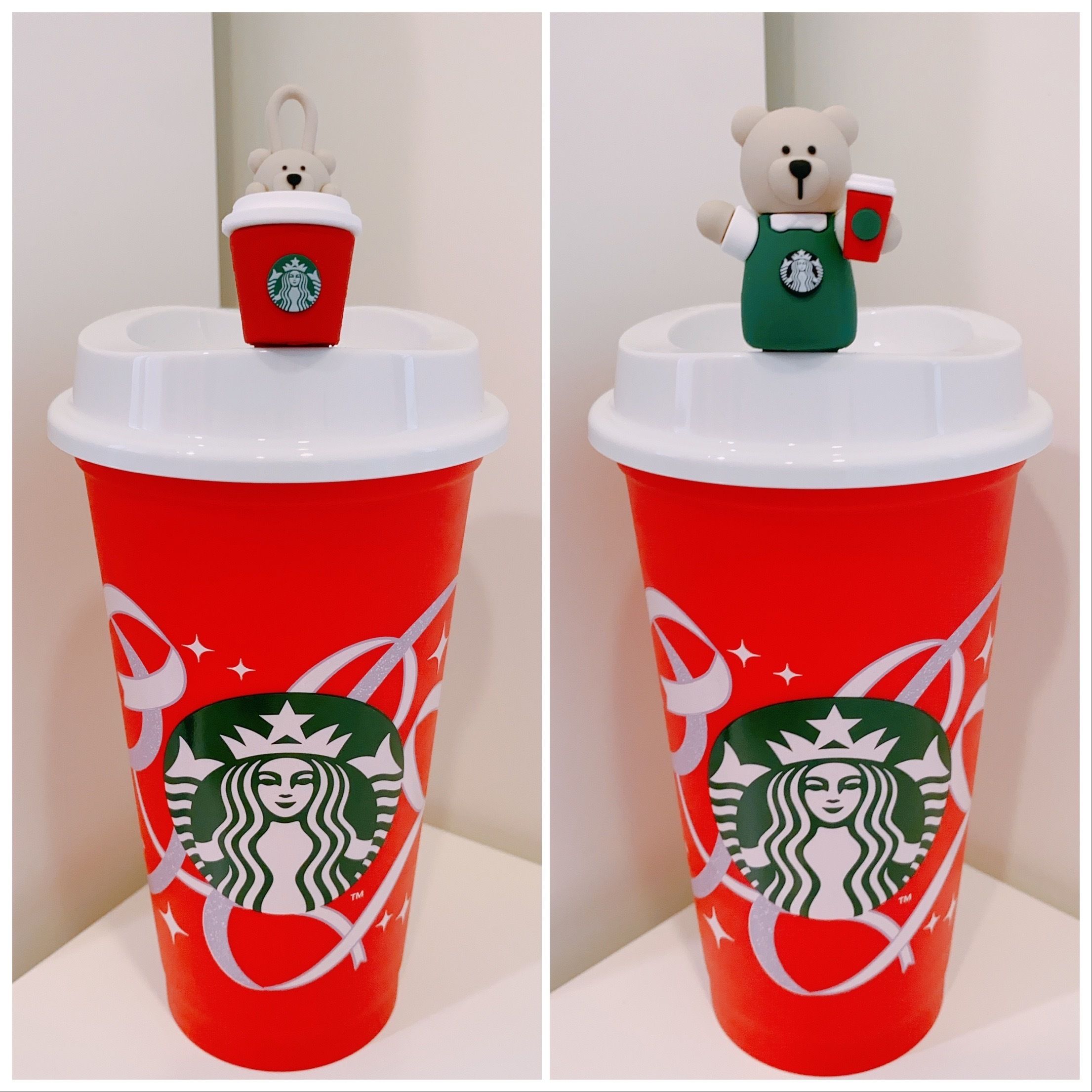がございま Starbucks Coffee - 台湾 スターバックス クリスマス 官報 ☆新品☆スターバックス 3点セット ケイトスペード グッズ ベアリスタガール 容器