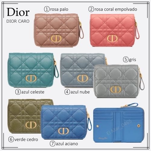 Dior】 DIOR CARO バイフォールド ウォレット カーフスキン (Dior ...
