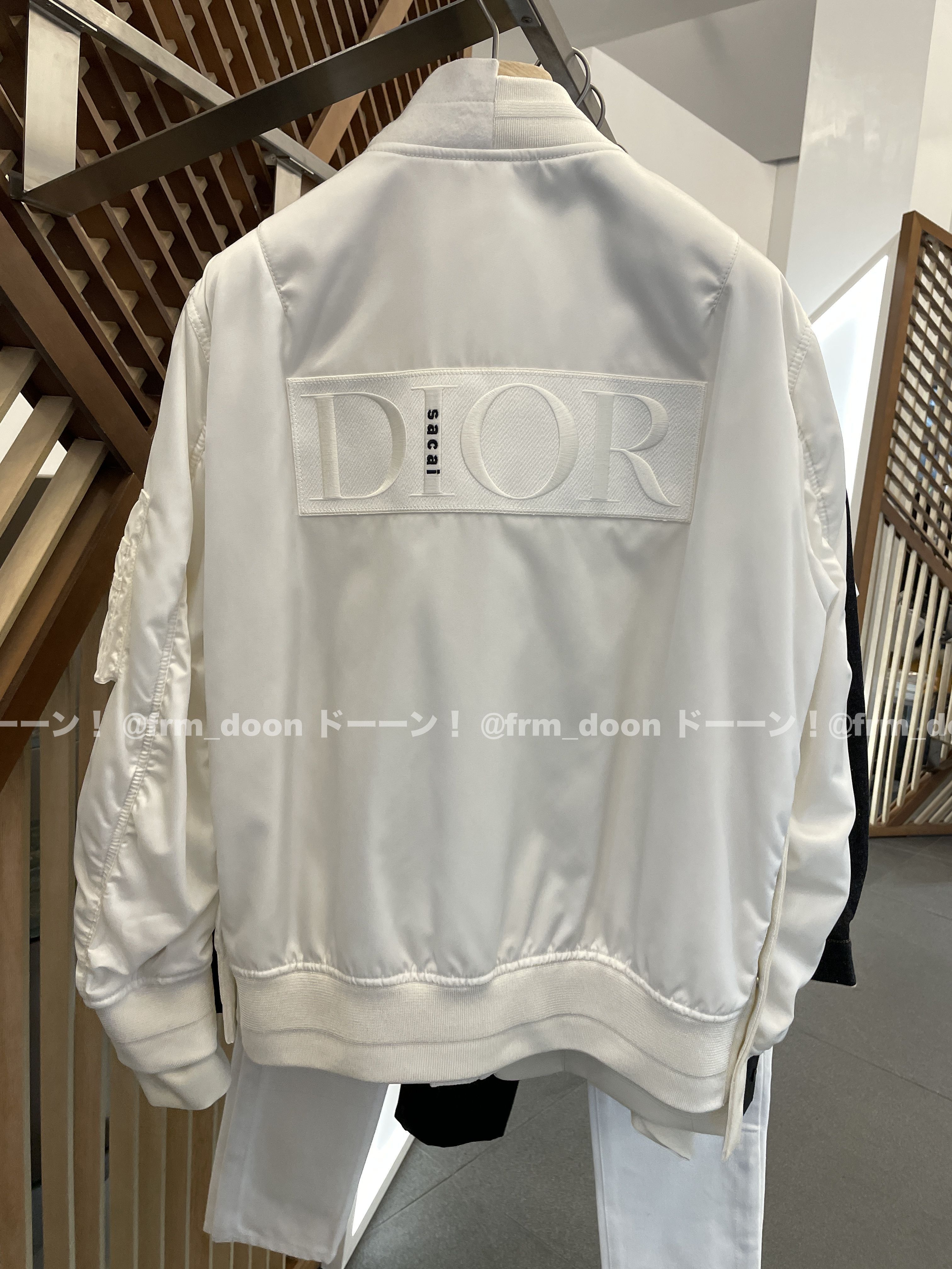 100%本物 DIOR sacai コラボ ボンバージャケット 白 46 2022ss 激レア