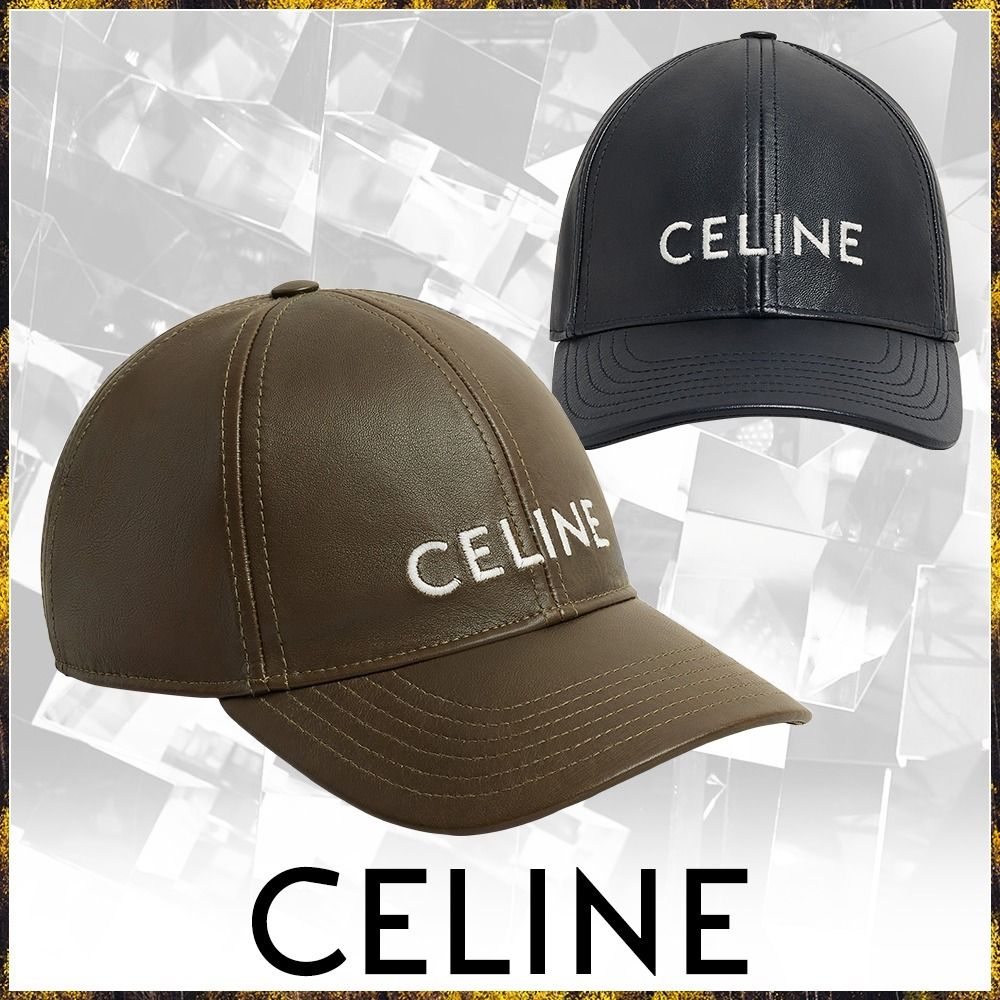 完売続出☆【CELINE/セリーヌ】ベースボールキャップ/ラムスキン クーポンで割引 CELINE ラムスキン素材 ベースボールキャップ キャップ