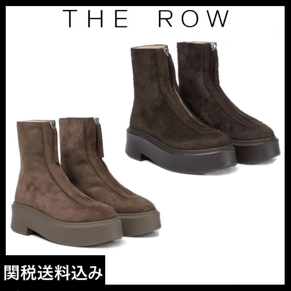 ◇在庫僅か【The Row】レザージップド スエードブーツ (The Row ◇在庫僅か【The Row】レザージップド スエードブーツ (The Row