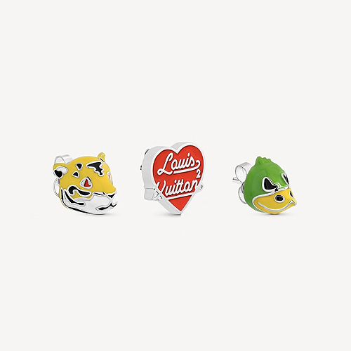 お洒落なピアス3点セット♪LV☆ブックル ダック タイガーLV☆ (Louis