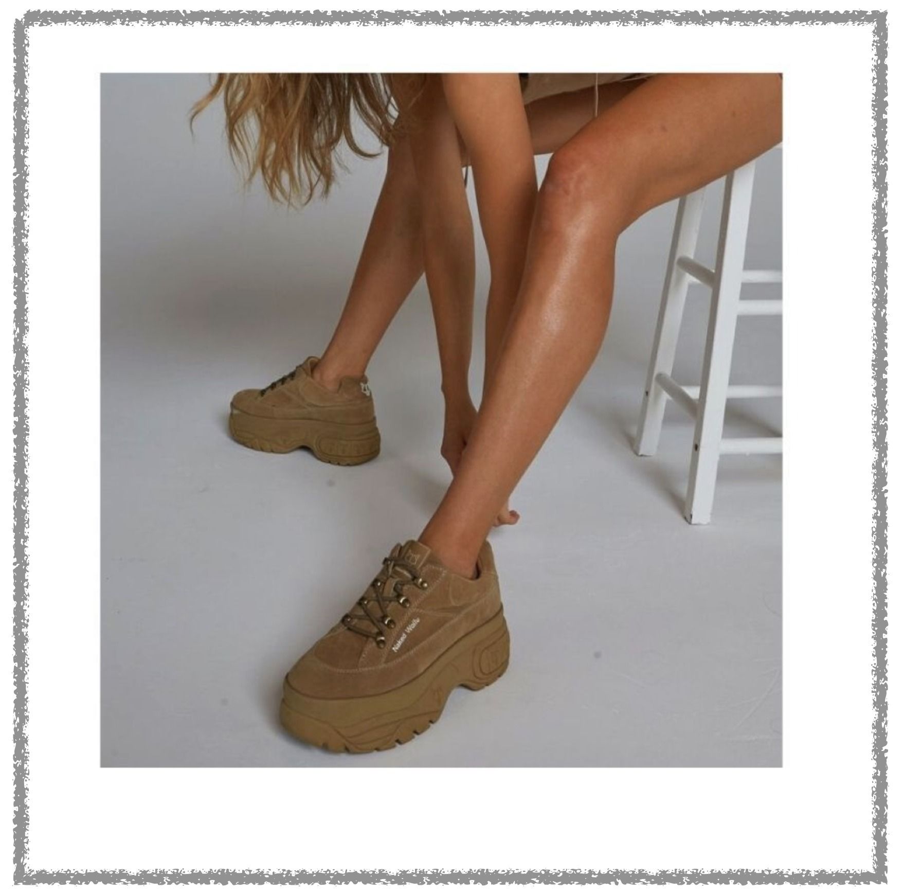 [Naked Wolfe]* 厚底スニーカー*SPORTY * スエード Sporty Taupe Suede