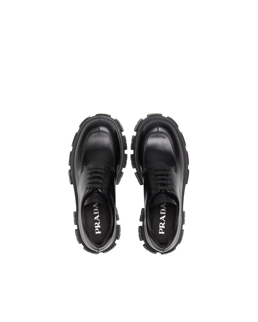 PRADA】モノリス ブラッシュドレザー◇レースアップシューズ (PRADA