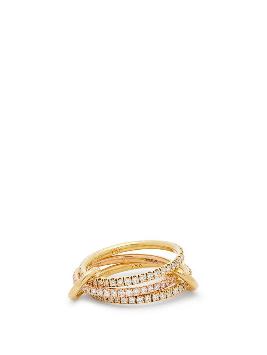 すぐ届く 【SPINELLI KILCOLLIN】Diamond Gold & Rose Gold Ring ...
