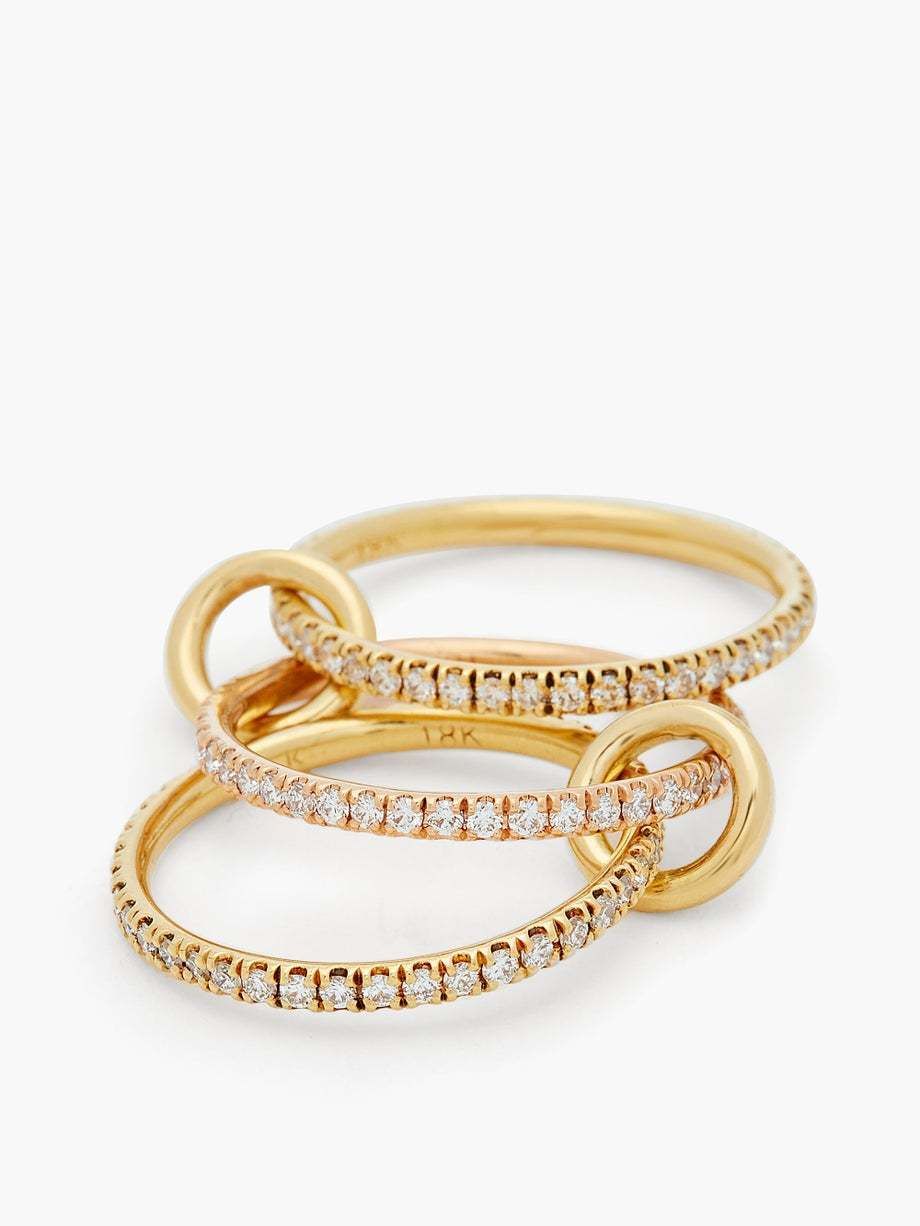 すぐ届く 【SPINELLI KILCOLLIN】Diamond Gold & Rose Gold Ring ...