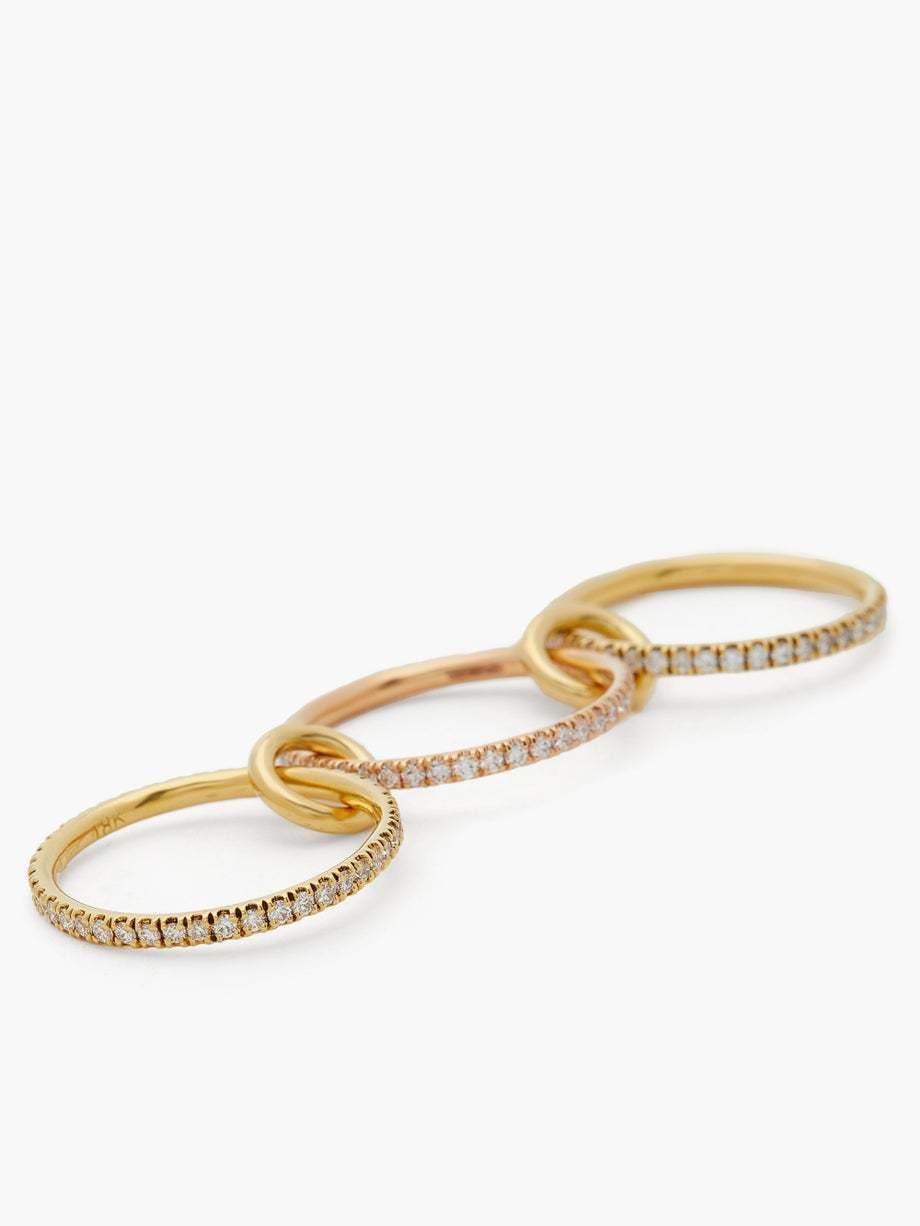 すぐ届く 【SPINELLI KILCOLLIN】Diamond Gold & Rose Gold Ring ...