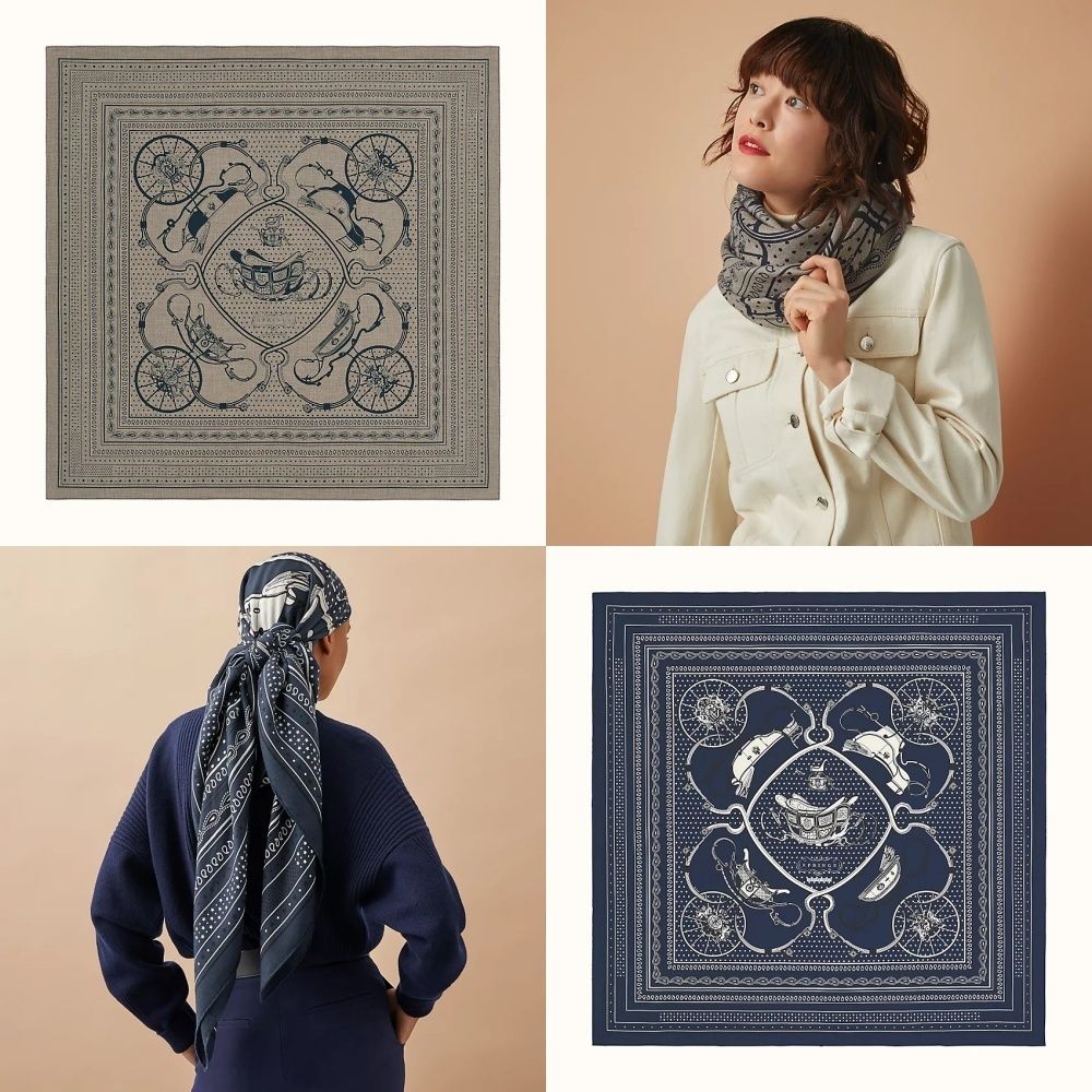 HERMES】大人気☆エルメスSprings Bandana Shawl ショール 140 (HERMES ...