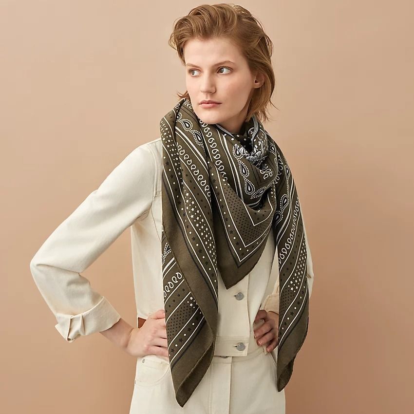 HERMES】大人気☆エルメスSprings Bandana Shawl ショール 140 (HERMES ...