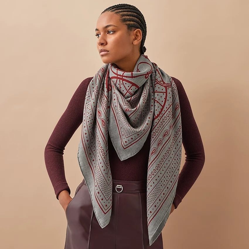 HERMES】大人気☆エルメスSprings Bandana Shawl ショール 140 (HERMES ...