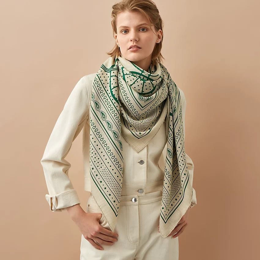 HERMES】大人気☆エルメスSprings Bandana Shawl ショール 140 (HERMES ...