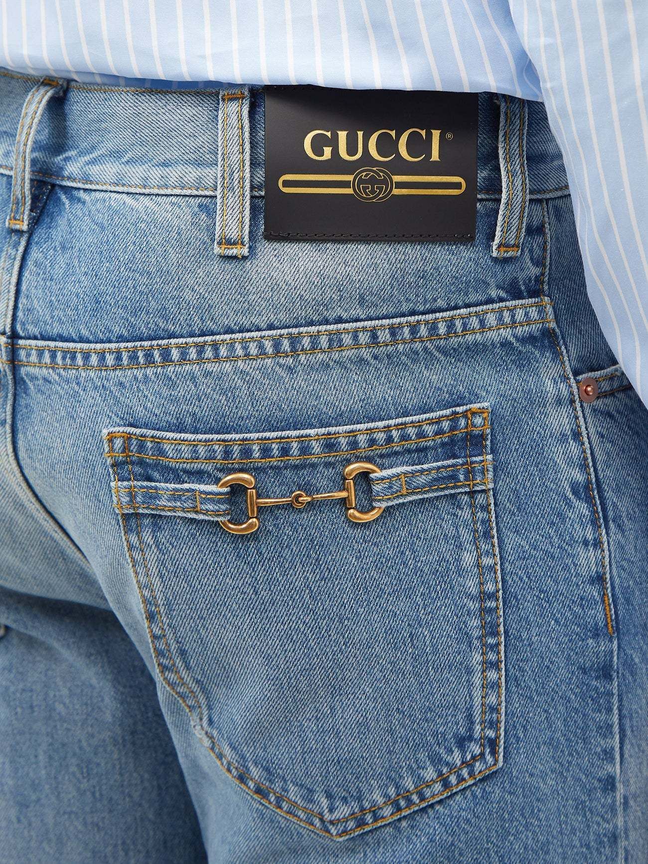 GUCCI ホースビット ストレートジーンズ 関税送料込 (GUCCI/デニム GUCCI ホースビット ストレートジーンズ 関税送料込 (GUCCI/デニム
