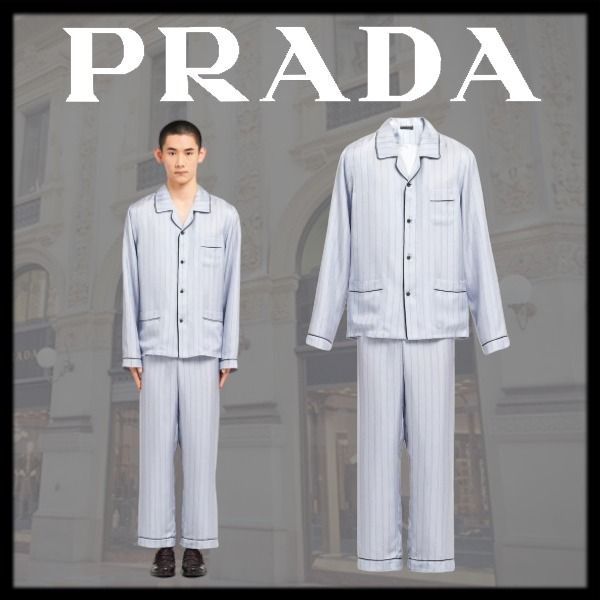 新作【プラダ】シルクツイルパジャマ (PRADA/ルームウェア・パジャマ 新作【プラダ】シルクツイルパジャマ (PRADA/ルームウェア・パジャマ