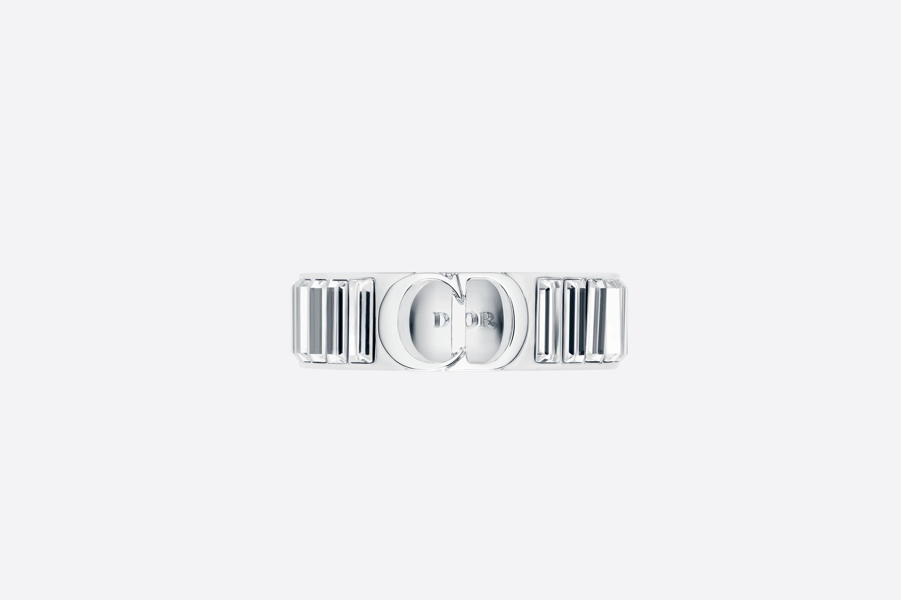 国内発【Dior】CD ICON 真ちゅう シルバー クリスタル リング (Dior 国内発【Dior】CD ICON 真ちゅう シルバー クリスタル リング (Dior