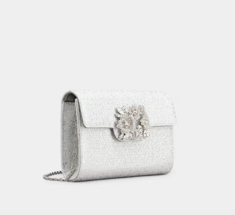 [Roger Vivier] ミニRV ブーケストラス バックル クラッチ Roger Vivier】RVブーケ ストラスバックル ミニクラッチバッグ