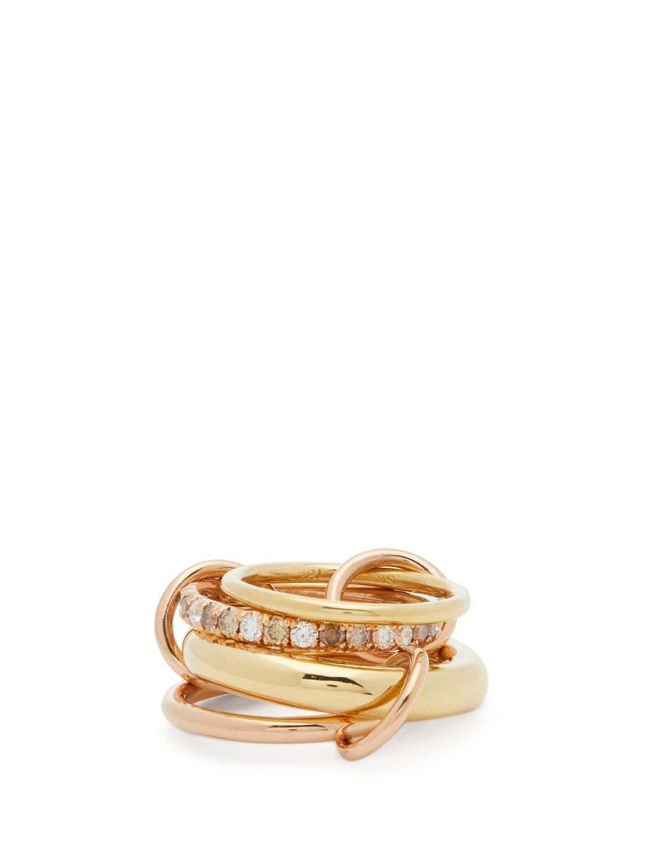 すぐ届く 【SPINELLI KILCOLLIN】Luna Diamond Gold Ring (spinelli ...