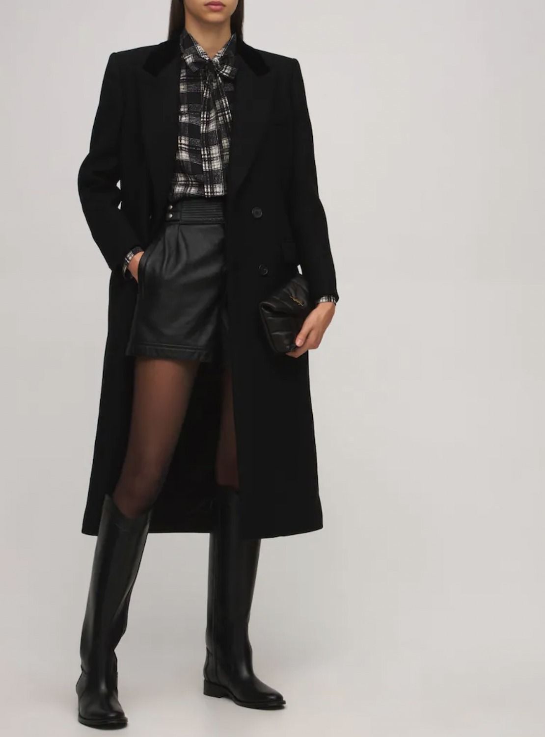 SAINT LAURENT ルル スモールポーチ ラムスキン&キルティング (Saint ...