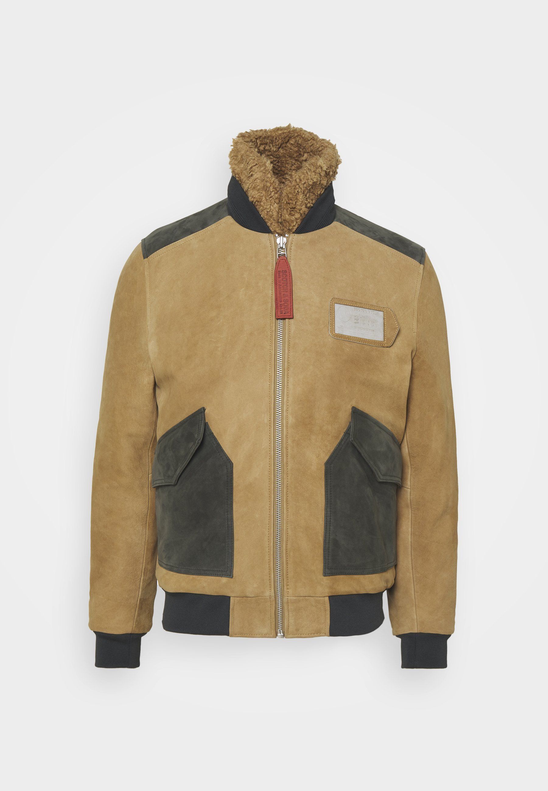 AW21新作【Scotch & Soda】COLOURBLOCKレザージャケット (Scotch 首相発言を評価 スコッチアンドソーダ 革ジャン レザージャケット