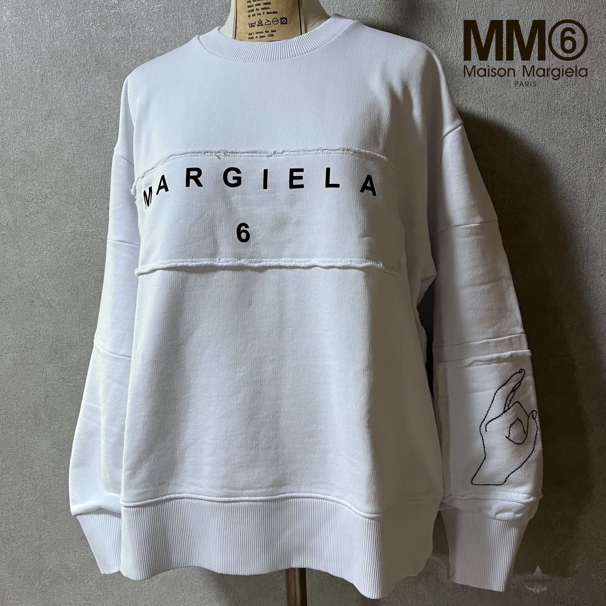定番の冬ギフト MM6 Maison Margiela◇ロゴスウェット◇トレーナー 買い半額 MM6 スウェットトレーナー 6 MARGIELA MAISON トレーナー/スウェット