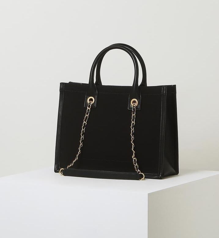 ☆JILLSTUART☆ ロゴ プリント レザー トートバッグ ブラック