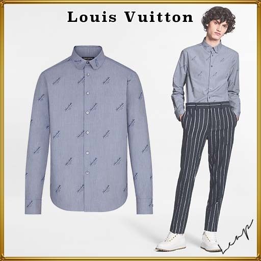 【Louis Vuitton】 スタンダードフィット ロゴDNAカラーシャツ 【Louis Vuitton】 スタンダードフィット ロゴDNAカラーシャツ