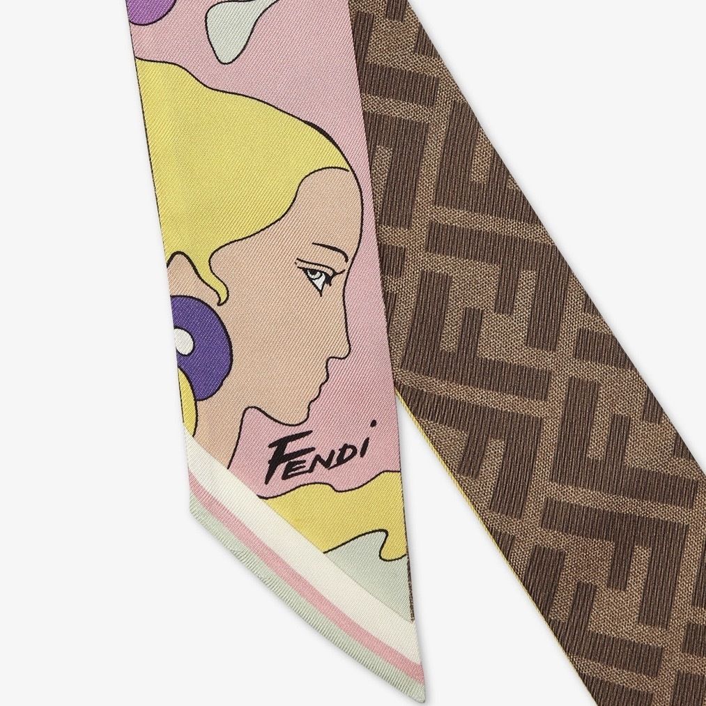 正規品】FENDI ラッピー マルチカラーシルク バンドゥ (FENDI/スカーフ 正規品】FENDI ラッピー マルチカラーシルク バンドゥ (FENDI/スカーフ