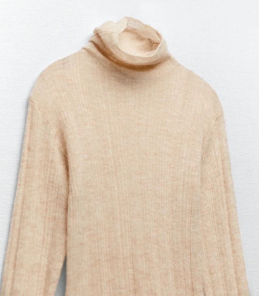 ☆ドイツ発*ZARA*新作*アルパカウールハイネックニット/SAND☆ (ZARA ☆ドイツ発*ZARA*新作*アルパカウールハイネックニット/SAND☆ (ZARA