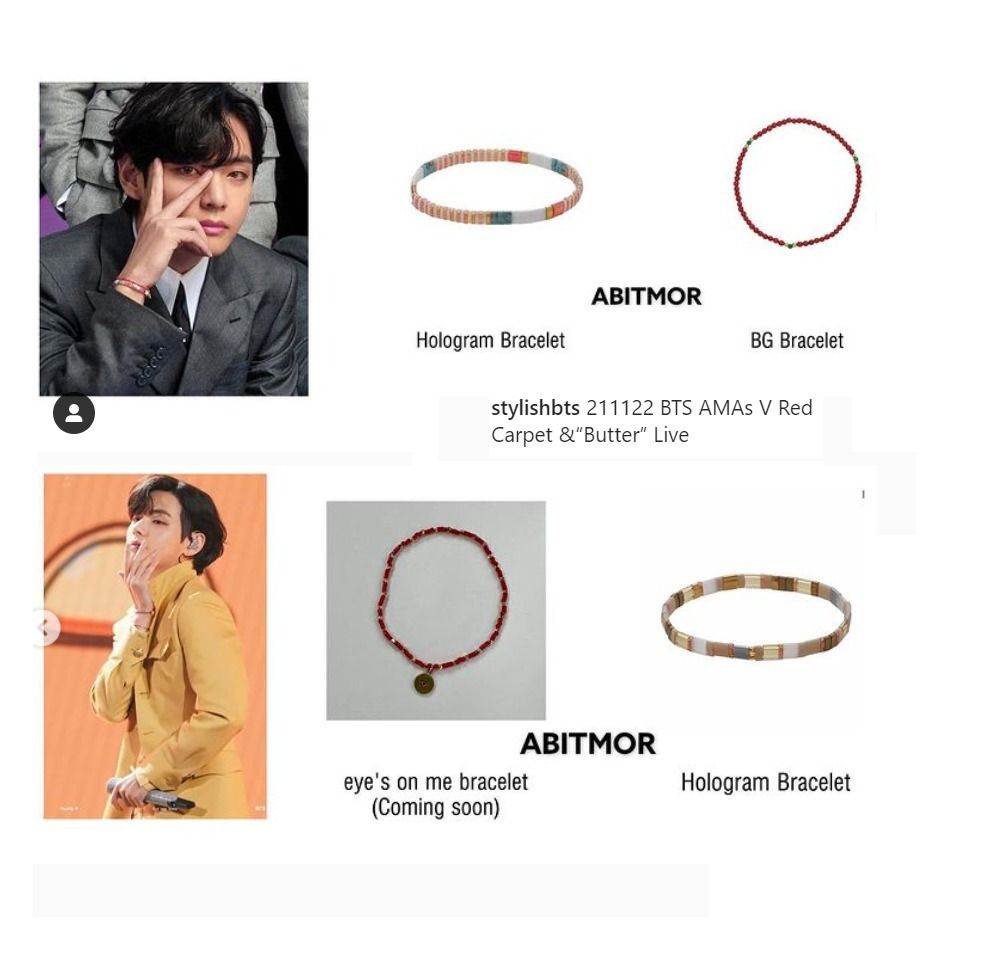 BTS V 着用 【A BIT MOR】 Hologram Bracelet _2 COLOR (A BIT MOR BTS V 着用 【A BIT MOR】 Hologram Bracelet _2 COLOR (A BIT MOR