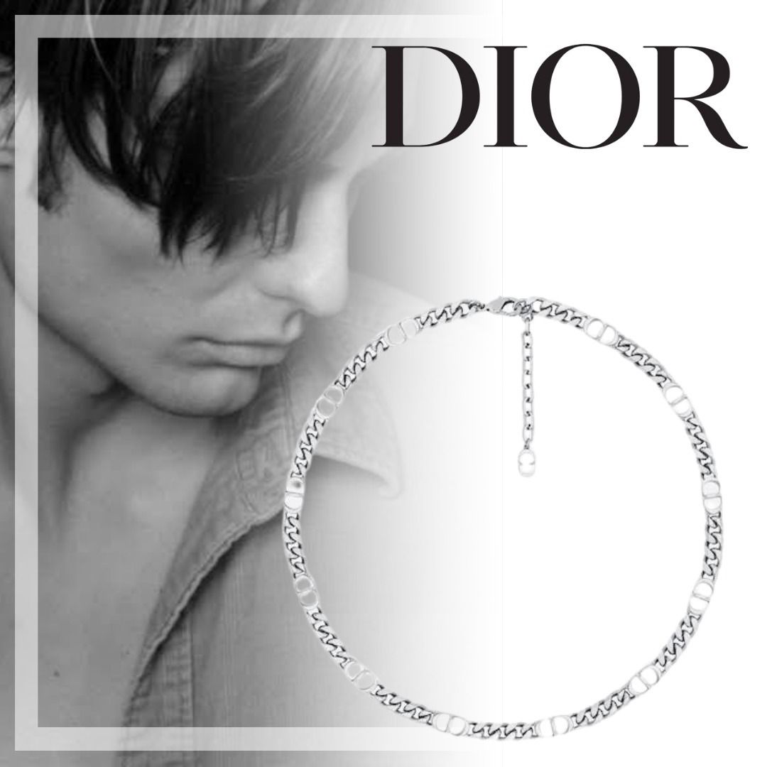 【新作】DIOR CD ICON チェーンリンク ネックレス シルバー 【新作】DIOR CD ICON チェーンリンク ネックレス シルバー