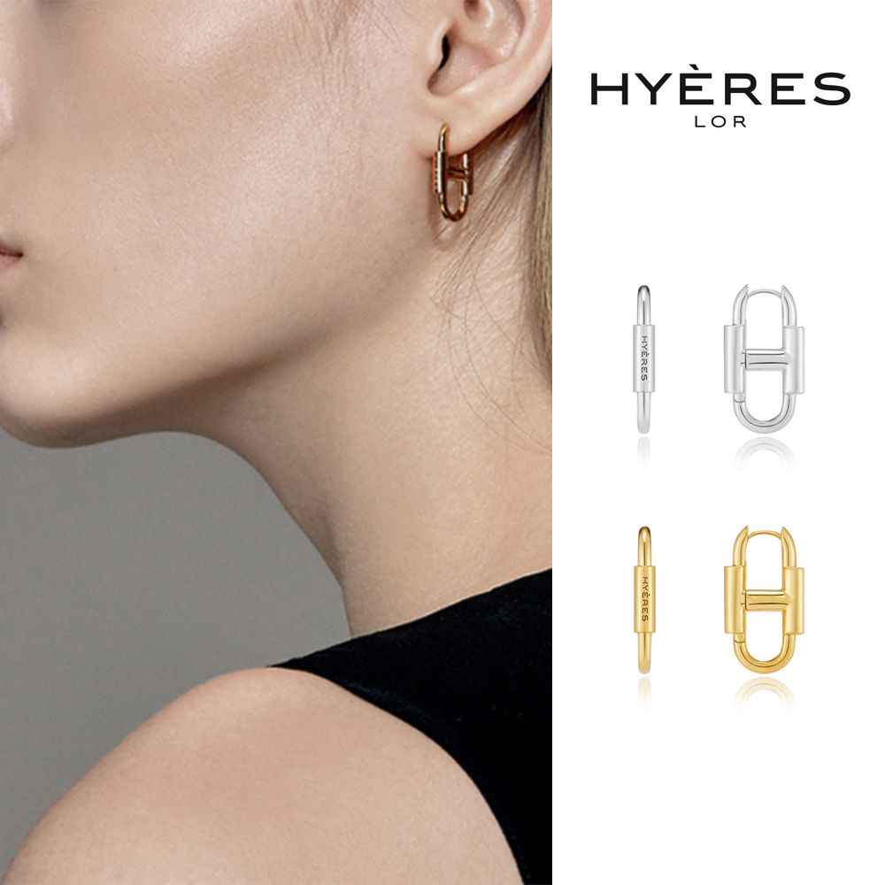 HYERES LOR】Heriter silver emblem earring S (HYERES LOR/ピアス