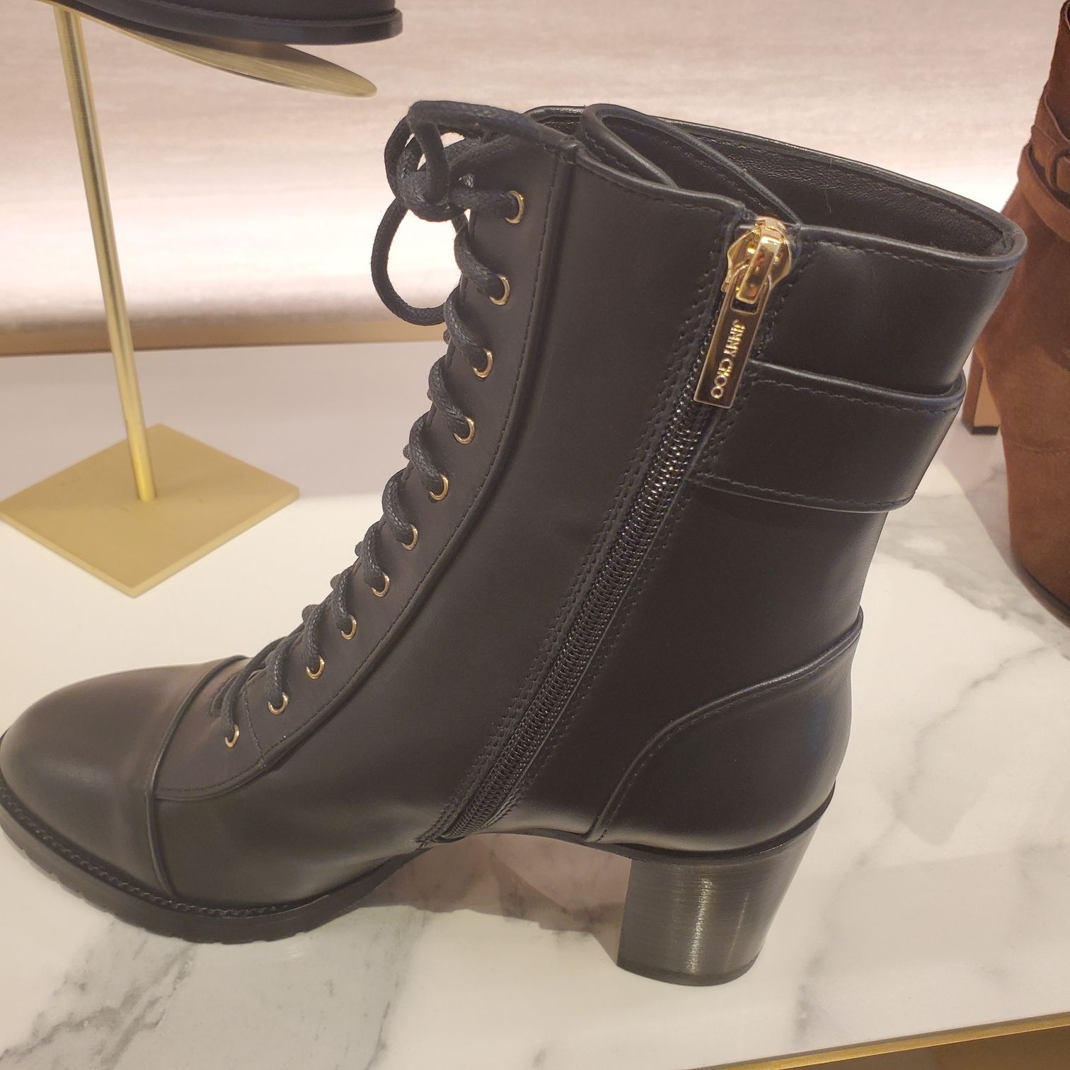JIMMY CHOO☆Cayo 65 Bootie レースアップ JCロゴ ブーティ (Jimmy ...