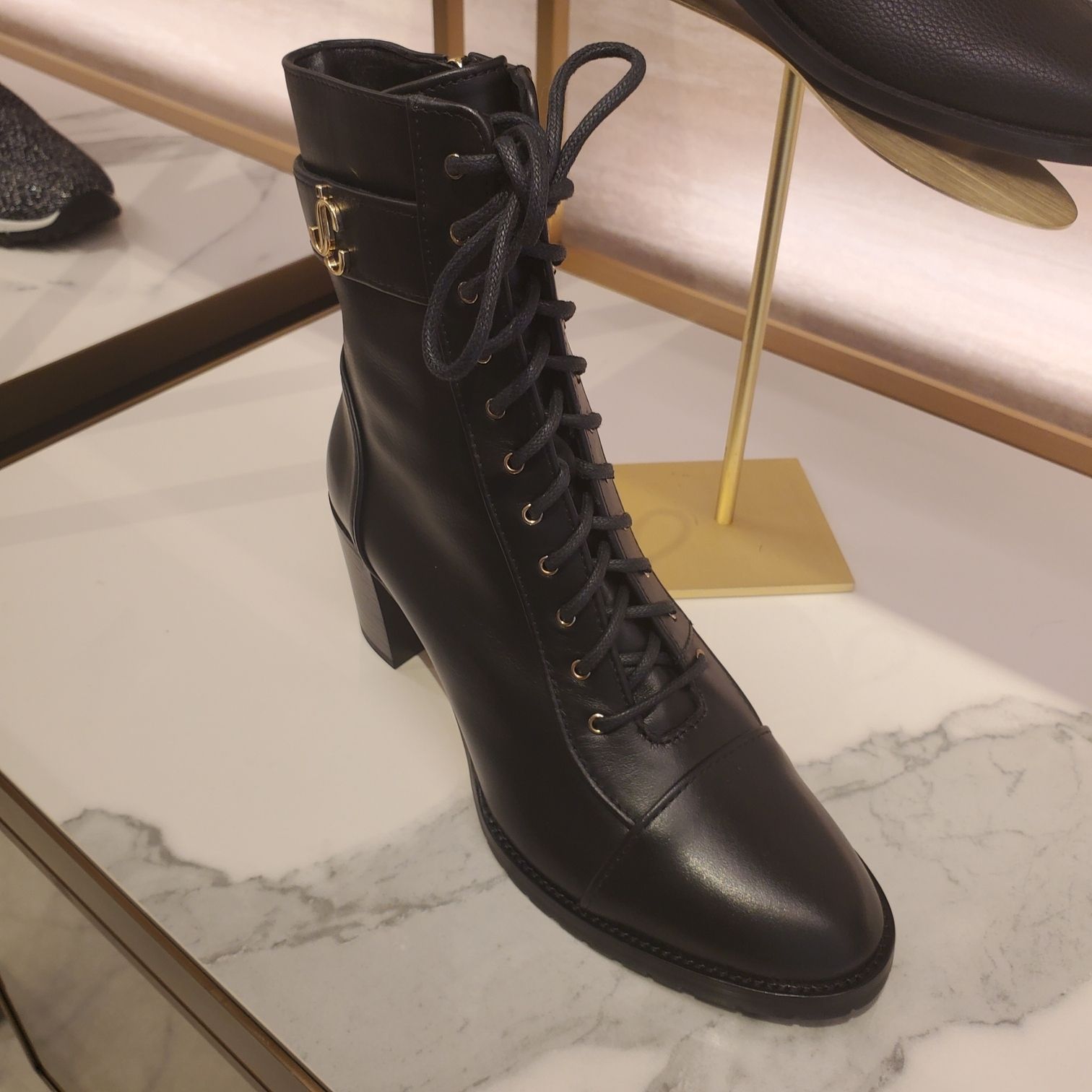 JIMMY CHOO☆Cayo 65 Bootie レースアップ JCロゴ ブーティ (Jimmy ...