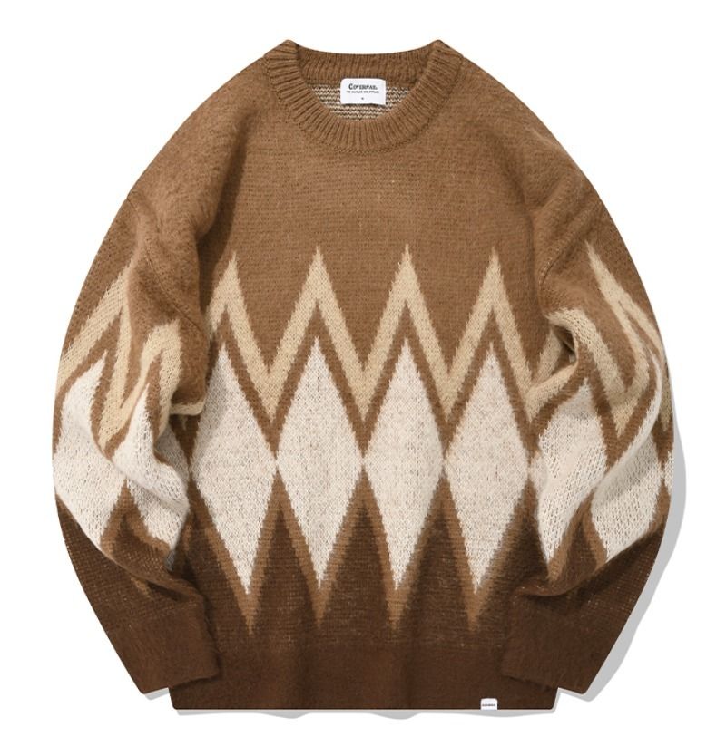 ☆韓国の人気☆【COVERNAT】☆ARGYLE MOHAIR KNI.T☆ニット ☆韓国の人気☆【COVERNAT】☆ARGYLE MOHAIR KNI.T☆ニット