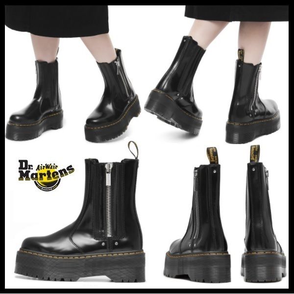 Dr.Martens】2976 Max Black Buttero 厚底 ブーツ (Dr.Martens/ミドル ...
