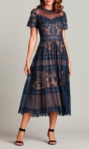 限定!! TADASHI SHOJI レース プリーツ ワンピース (TADASHI