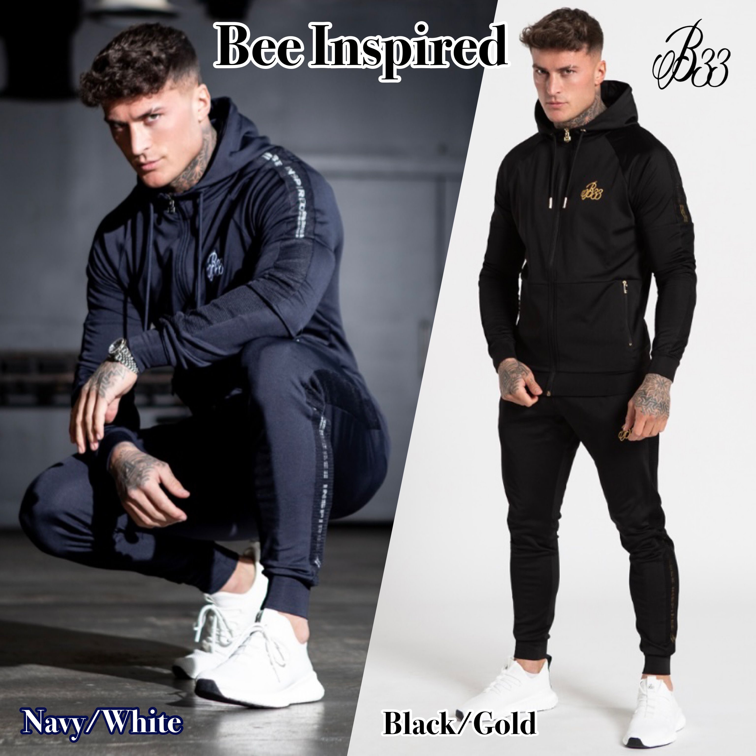 Bee Inspired Arcade ジップ フーディ & ジョガー セットアップ (Bee Bee Inspired Arcade ジップ フーディ & ジョガー セットアップ (Bee