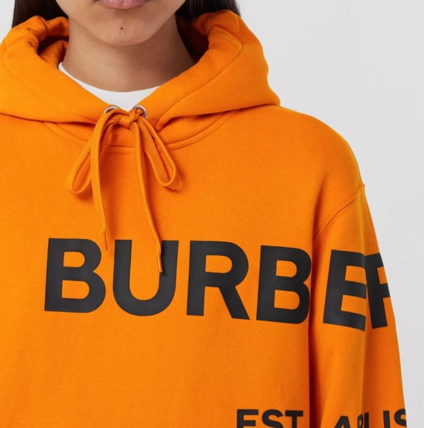 BURBERRY バーバリー ホースフェリー フードパーカー オレンジ XS