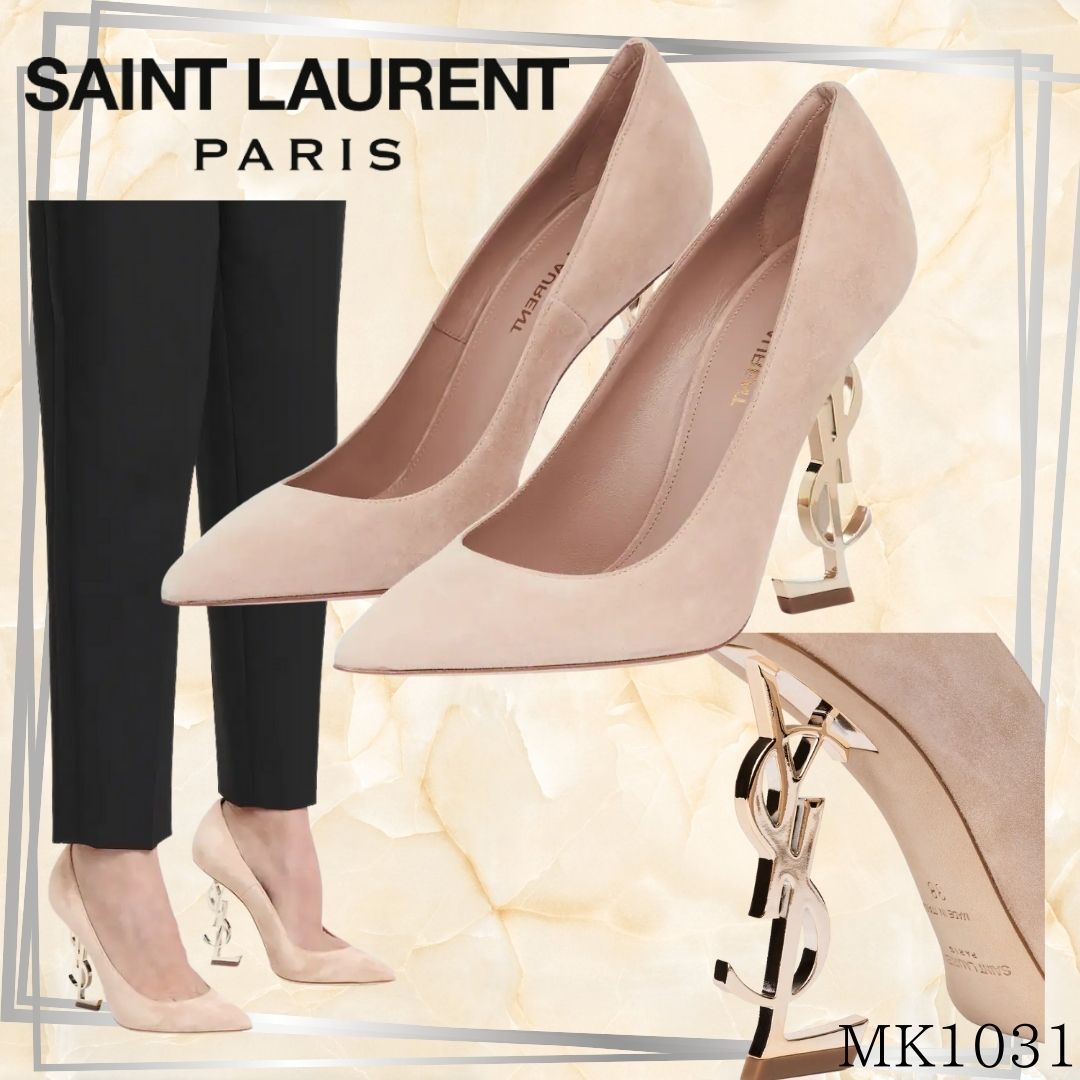 Saint Laurent Paris(サンローラン)ロゴヒール パンプス | www.vp