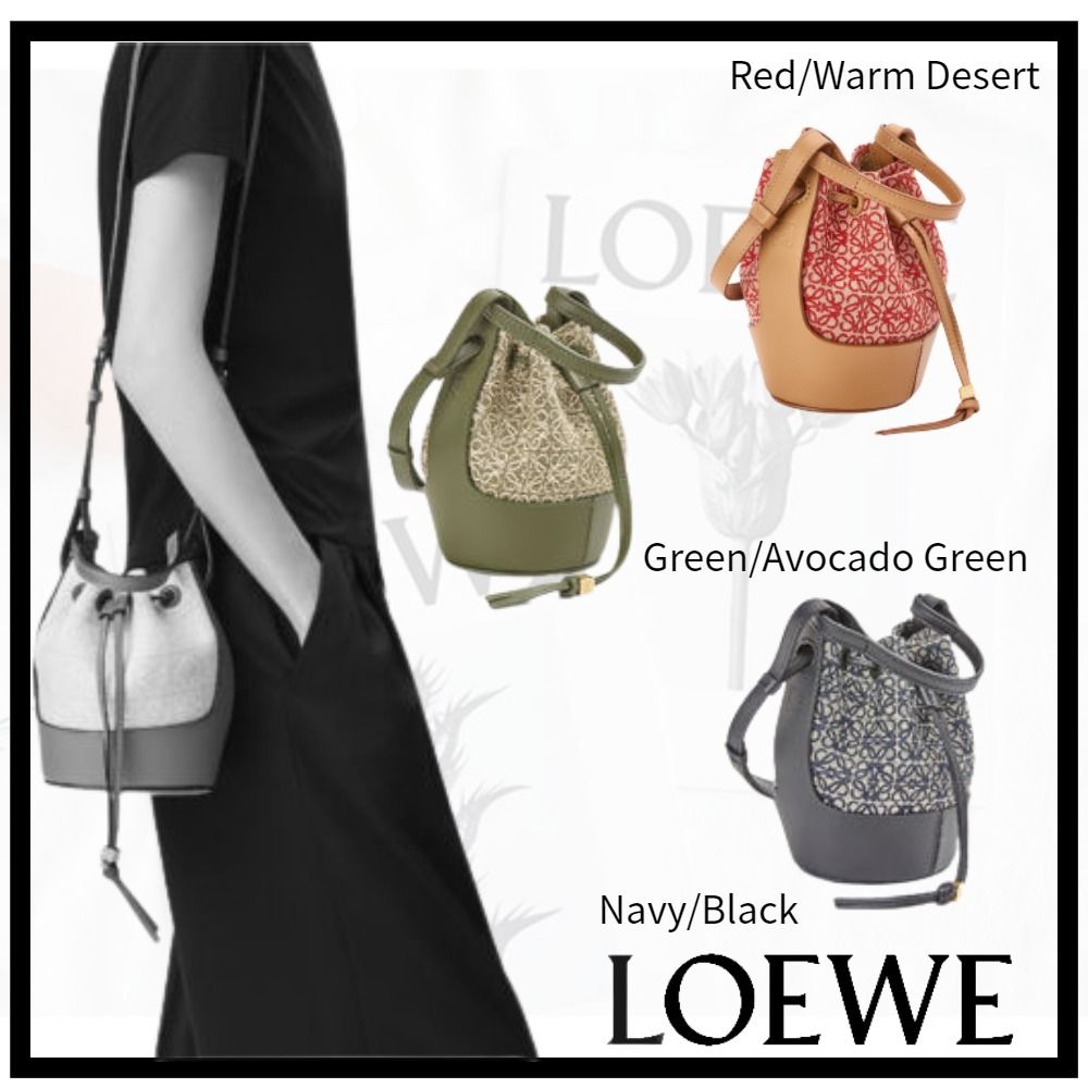 LOEWE】バルーンバッグ ミニ (アナグラムジャカード&カーフ) (LOEWE LOEWE】バルーンバッグ ミニ (アナグラムジャカード&カーフ) (LOEWE