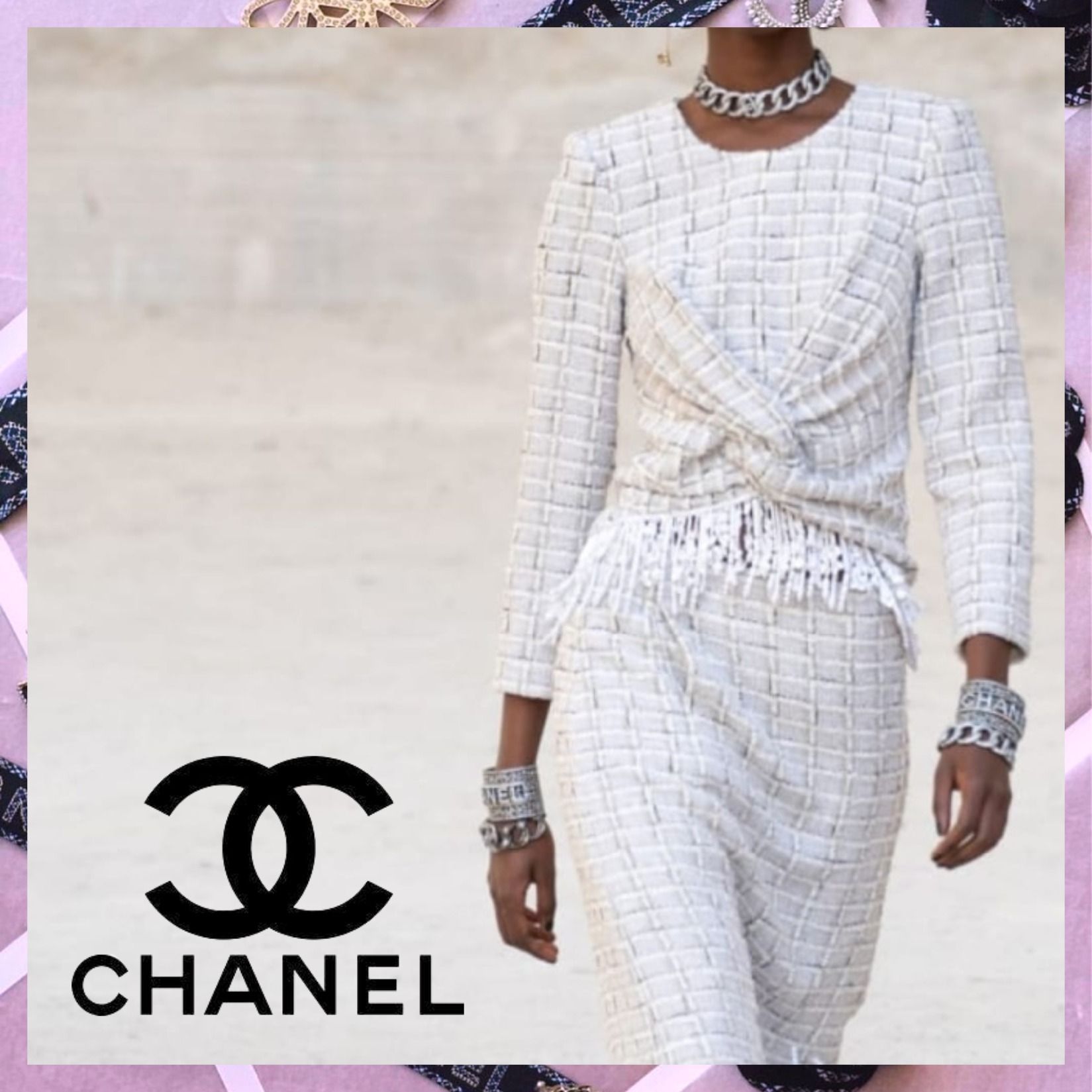 楽天市場】シャネル CHANEL ショート丈ロゴ シャツ 半袖シャツ