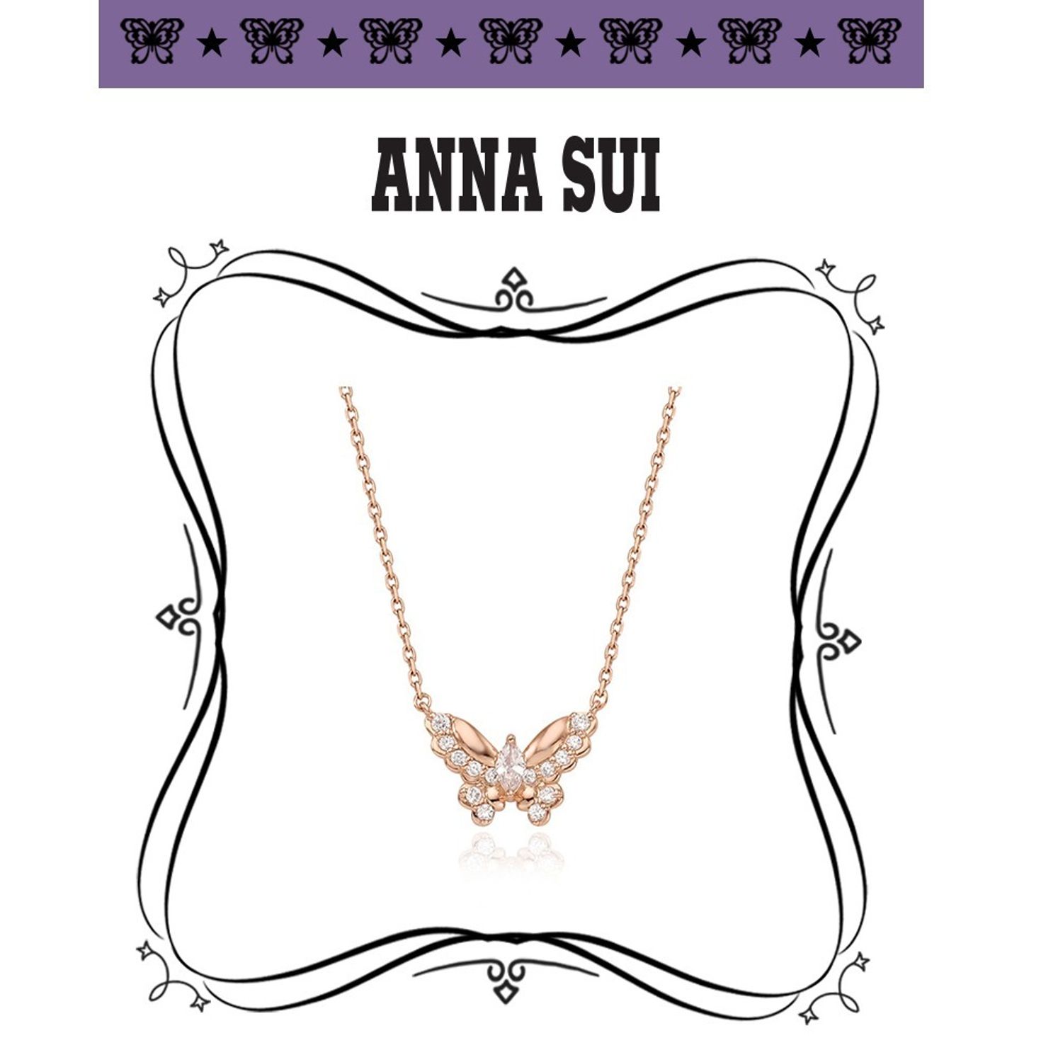 Anna Sui シルバー蝶々ネックレスanssvp110s Silver925 Anna Sui ネックレス ペンダント Buyma