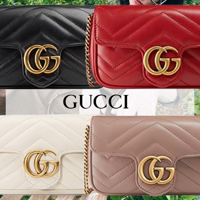 人気☆GUCCI☆〔GGマーモント〕キルティングレザーミニバッグ (GUCCI ...